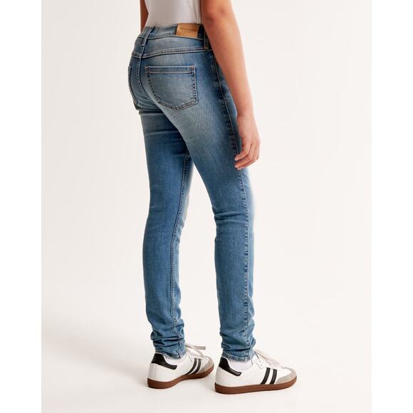 Abercrombie Kids Blue High Rise Denim Jeans Leggings Size 12 - Picture 4 of 9